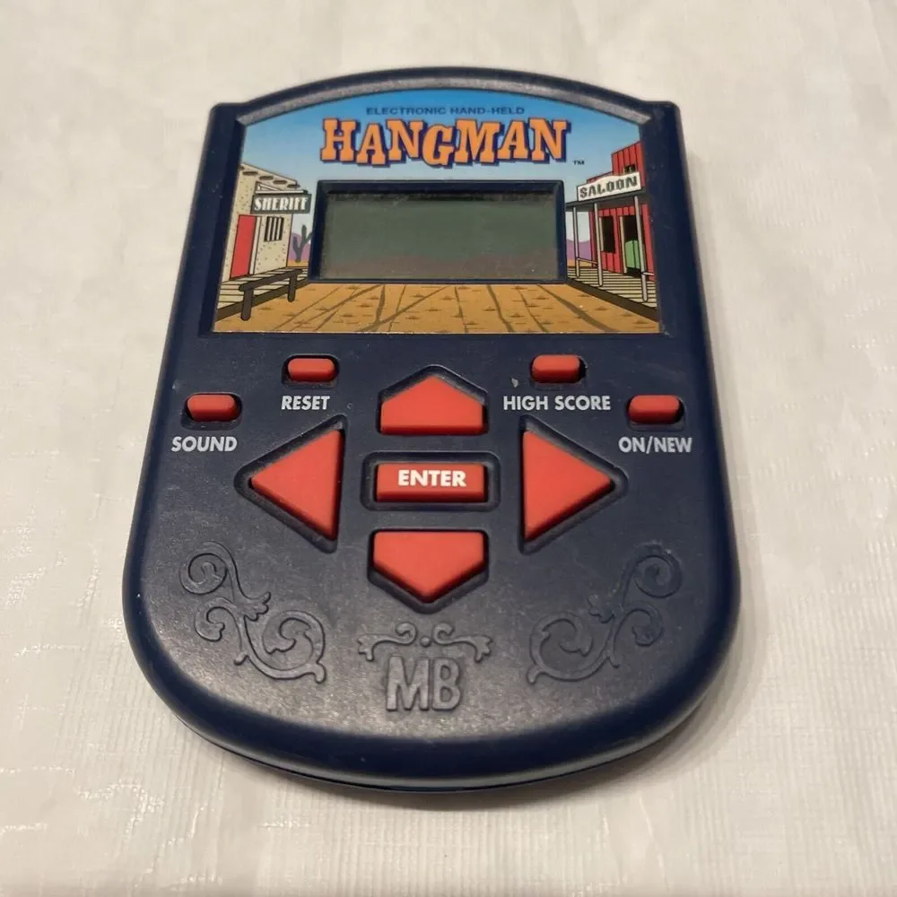 Milton Bradley Electronic Hand-Held Hangman LCD Video Game - Tested Works Great